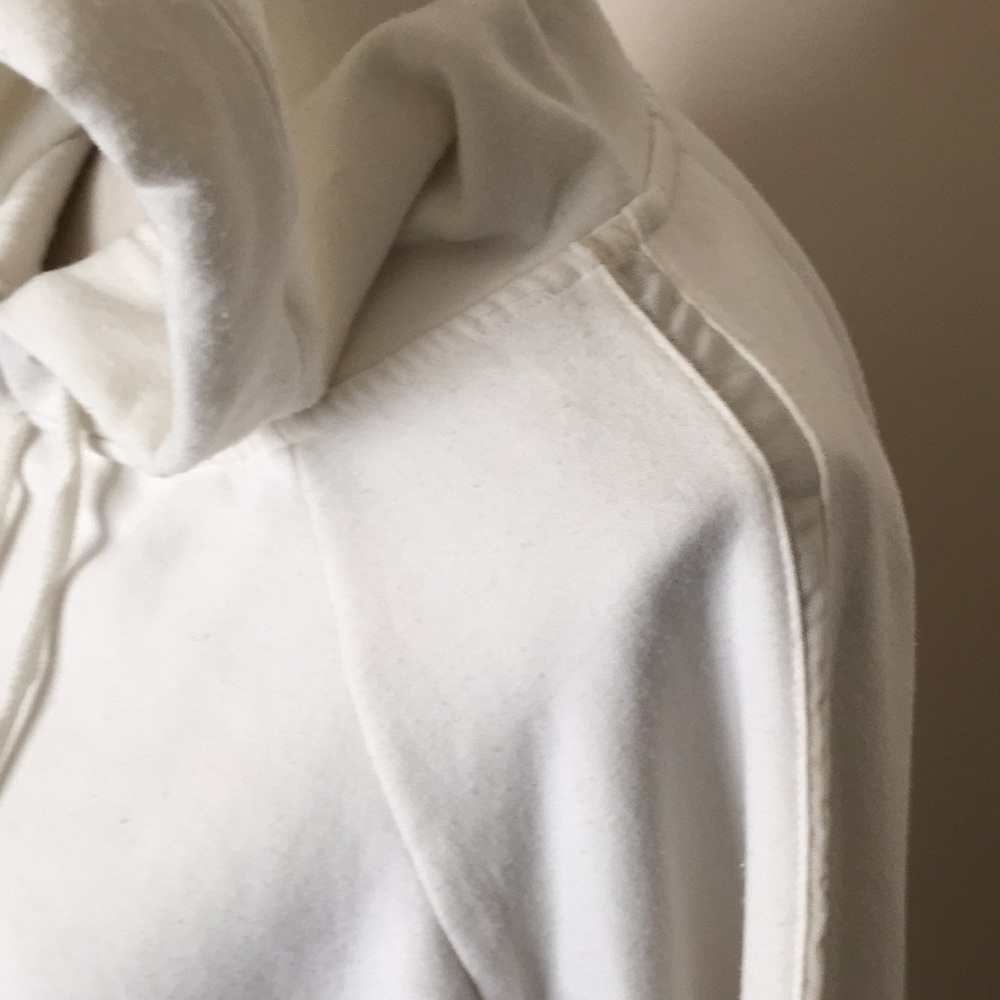 Danskin creamy white hoodie - sheer sleeve inset